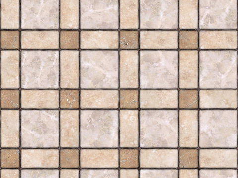  无缝花岗岩石材几何拼花地砖人行道路地面广场砖 