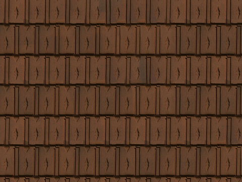  无缝别墅建筑屋顶陶土陶瓷瓦片 