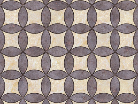  无缝花岗岩石材几何拼花地砖人行道路地面广场砖 