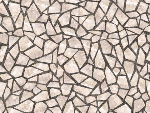  无缝花岗岩石材几何拼花地砖人行道路地面广场砖 