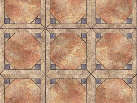  无缝花岗岩石材几何拼花地砖人行道路地面广场砖 