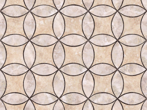  无缝花岗岩石材几何拼花地砖人行道路地面广场砖 