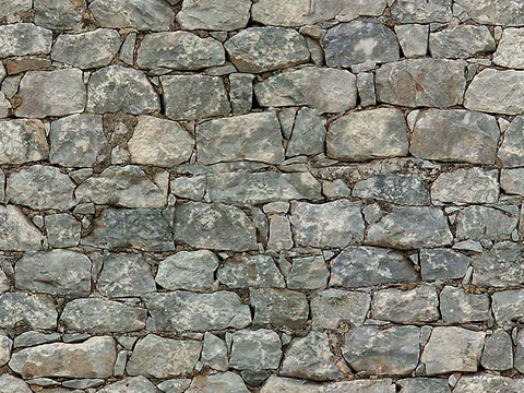  石墙 挡墙 