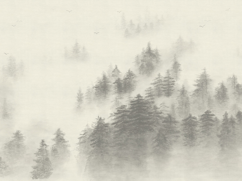 柔然中式山林壁画贴图