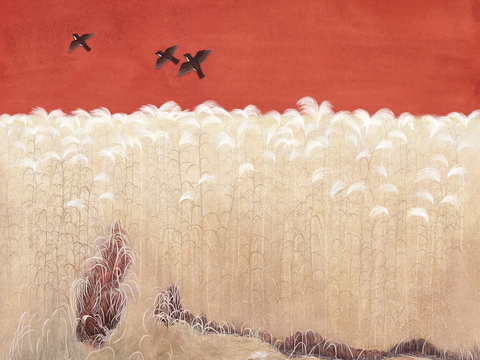  新中式壁画贴图 