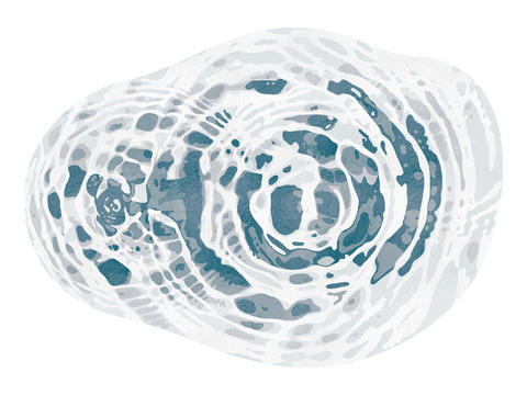  蓝色不规则地毯 