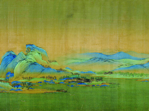  千里江山图字画国画 