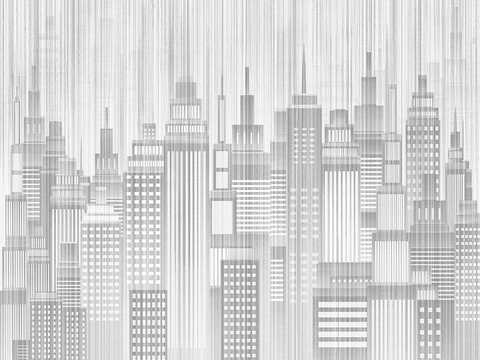  无缝灰白线条建筑 