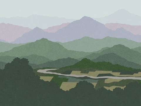  风景壁画 