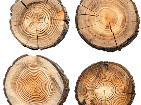  年轮 切片 免抠 