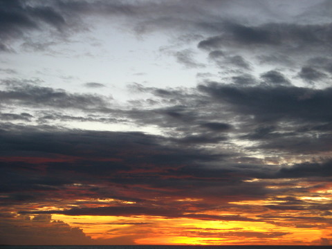  白天夕阳外景贴图 