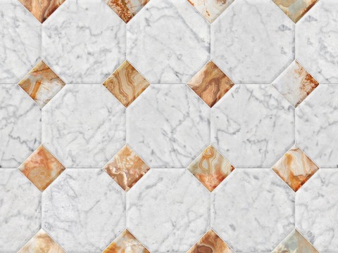  大理石，八角形 