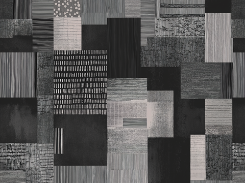  现代抽象风格地毯 