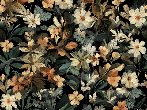  无缝法式中古复古壁纸 