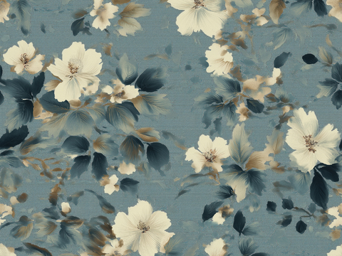  无缝法式中古复古壁纸 