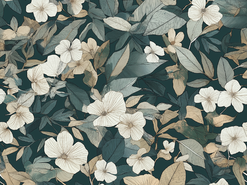  无缝法式中古复古壁纸 