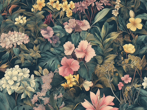  无缝法式中古复古壁纸 