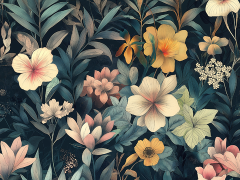  无缝法式中古复古壁纸 