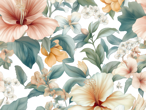  无缝法式中古复古壁纸 