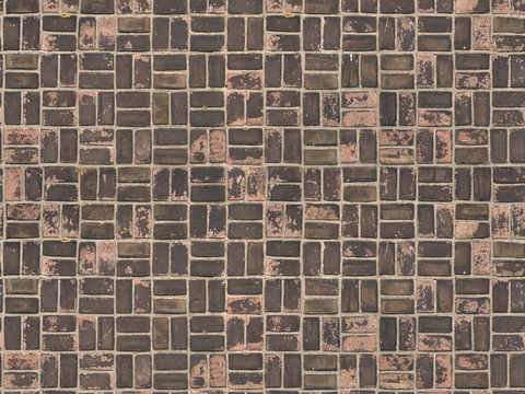  红砖地面拼花贴图 