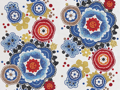  无缝艺术图案马赛克 