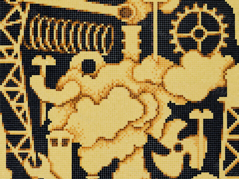  无缝艺术图案马赛克 