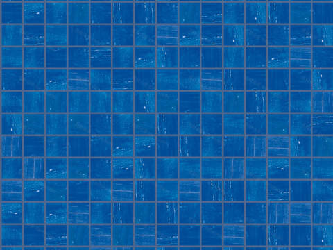  蓝色格子马赛克 