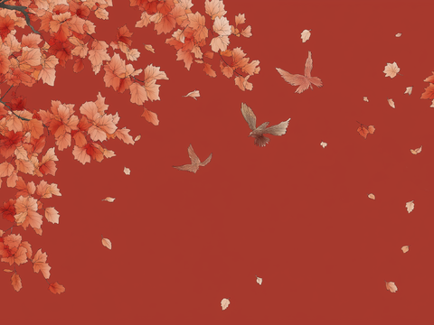  新中式壁画软包装饰画贴图 