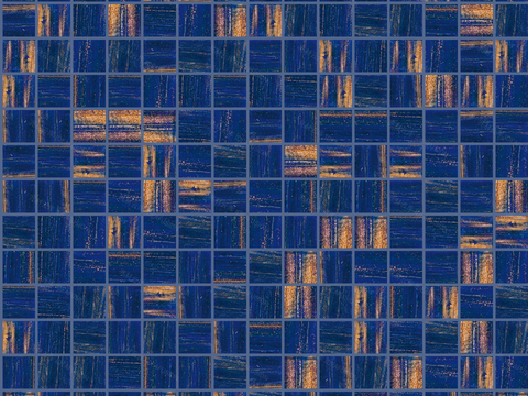  无缝蓝色格子马赛克 