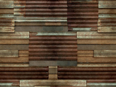  棕色做旧条纹壁纸 