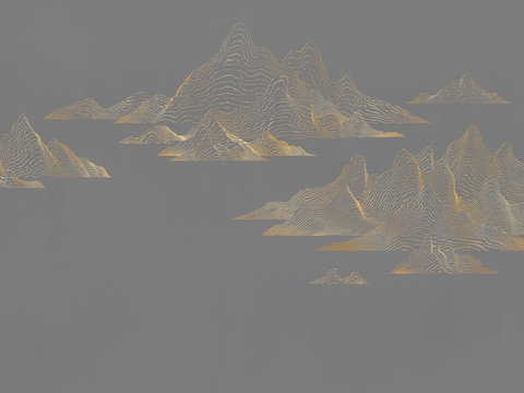  新中式壁纸 新中式装饰画  高清图 