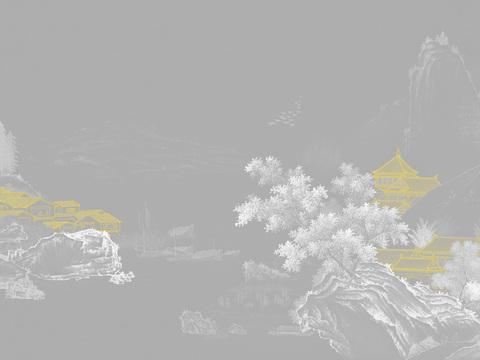  新中式壁纸 新中式装饰画  高清图 