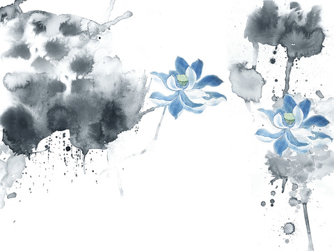  中式壁画 中式装饰画 花鸟鱼虫  挂画 