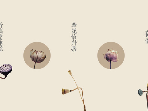  中式壁画 中式装饰画 花鸟鱼虫  挂画 