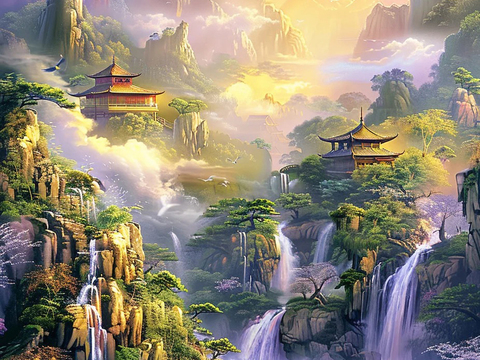  新中式山水装饰画 