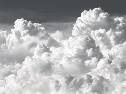  天空白云装饰画 