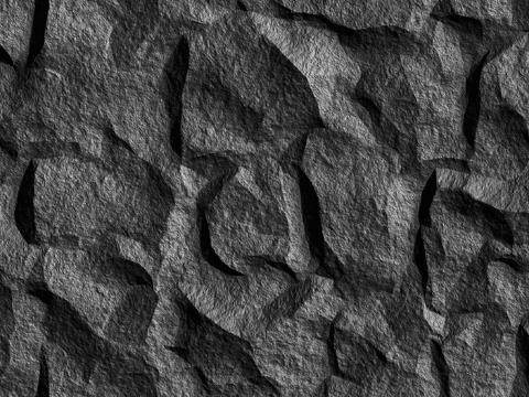  无缝深色毛石文化毛石蘑菇石石墙贴图 