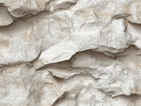  无缝浅色页岩石文化石蘑菇石墙贴图 