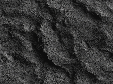  无缝深色毛石文化毛石蘑菇石石墙贴图 