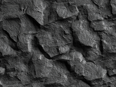  无缝深色毛石文化毛石蘑菇石石墙贴图 