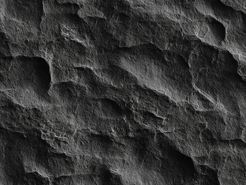  无缝深色毛石文化毛石蘑菇石石墙贴图 