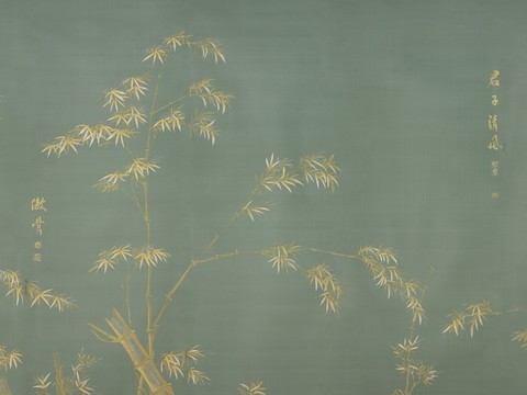  中式背景壁纸壁画硬包贴图 