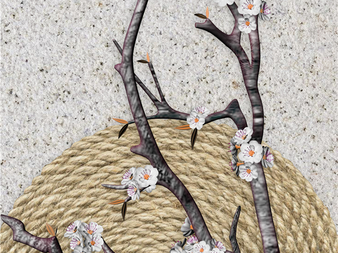  中式壁纸 中式装饰画 花鸟鱼虫 挂画 高清图 