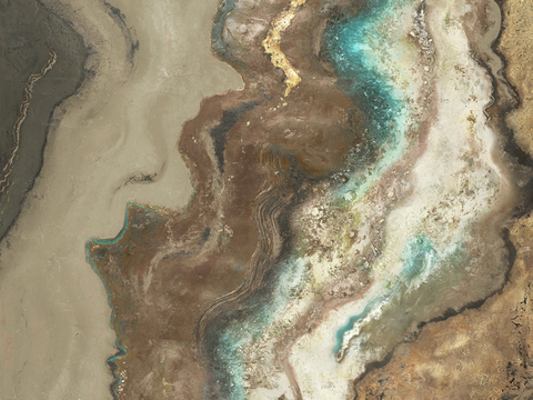  抽象石材纹理油画 