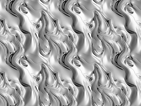  无缝银色水波纹金属 