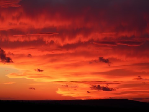  黄昏日落晚霞天空 