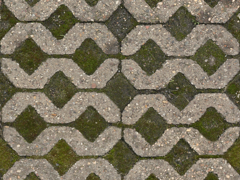  高清无缝复古做旧户外草地砖 