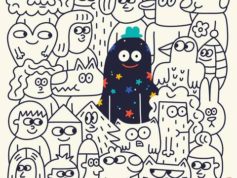  艺术卡通挂画装饰画贴图 