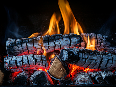  现代壁炉火焰 