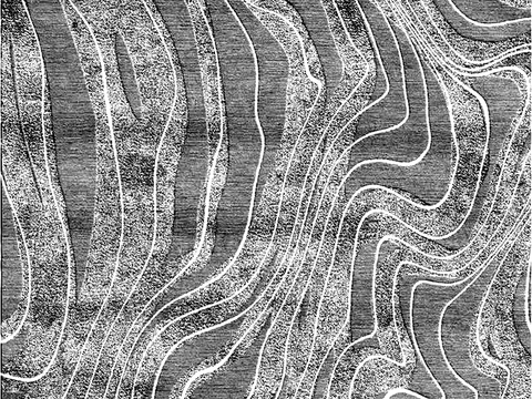  条纹地毯黑白凹凸 